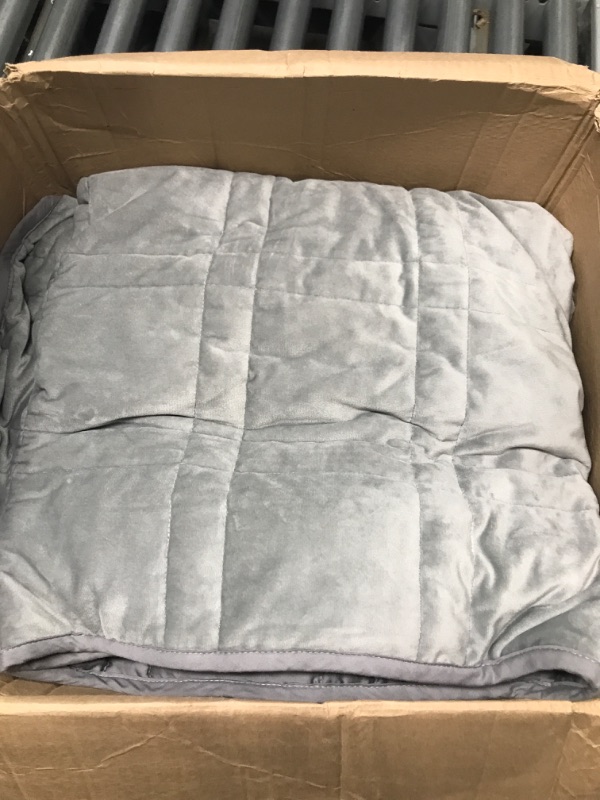 Photo 3 of *Unknown Size* OMYSTYLE King Size Weighted Blanket 20lbs(88 ft ftx104 ft ft, Double-Sided), Reversible Weighted Blanket with Warm Short Plush and Cool Tencel Fabric for All Season Use - Carry Bag Included
