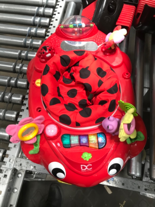 Photo 2 of Delta Children Lil Play Station 4-in-1 Activity Walker - Rocker, Activity Center, Bouncer, Walker - Adjustable Seat Height - Fun Toys for Baby, Sadie the Ladybug
