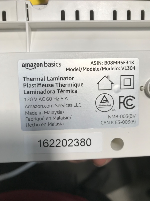 Photo 5 of Amazon Basics 12-Inch Thermal Laminator Machine 12-Inch Laminator