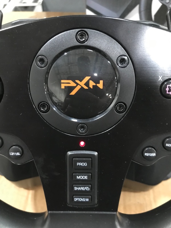 Photo 3 of **MISSING ONE C-FIXED BRACKET, MINOR SCRATCHES, TESTED** PXN PC Racing Wheel Steering Wheel V900 Driving Simulator 270°/900° Rotation christmas gift Gaming Steering Wheel with Pedals for PC,Xbox One,Xbox Series S/X,PS4,PS3, Nintendo Switch,Android TV