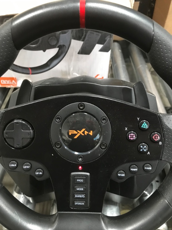 Photo 3 of **MISSING SUCTION CUPS**PXN PC Racing Wheel Steering Wheel V900 Driving Simulator 270°/900° Rotation christmas gift Gaming Steering Wheel with Pedals for PC,Xbox One,Xbox Series S/X,PS4,PS3, Nintendo Switch,Android TV