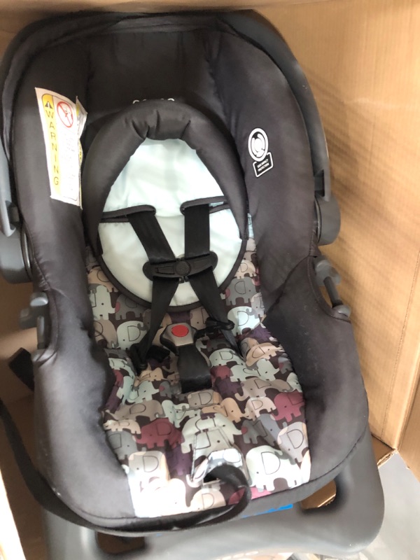 Photo 4 of Cosco Light N Comfy DX Infant Car Seat, Blue Elephant Puzzle