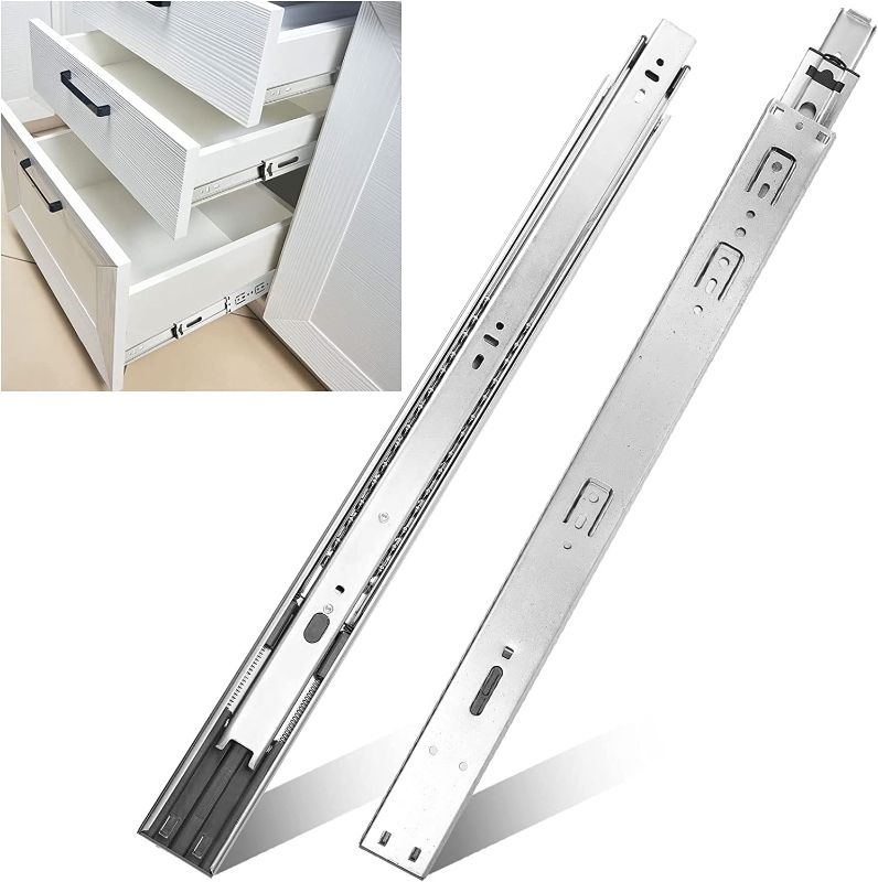 Photo 1 of 15 Pairs 20 Inch Soft Shelf Close Drawer Slides 100 lb Capacity Heavy Duty Full Extension Ball Bearing Drawer Sliders Side Mount Drawer Glide Drawer Hardware for Dresser, Kitchen, Cabinets