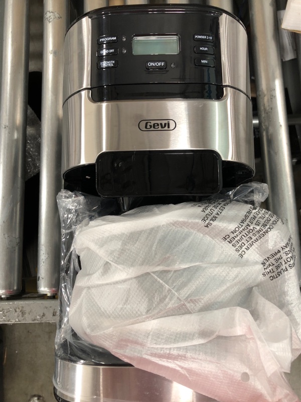 Photo 1 of 10-Cup Drip Coffee Maker, Grind and Brew Automatic Coffee Machine with Built-In Burr Coffee Grinder, Programmable Timer Mode and Keep Warm Plate, 1.5L Large Capacity Water Tank,900W, Black Dull Black3 11.04in*7.74in*14.4in