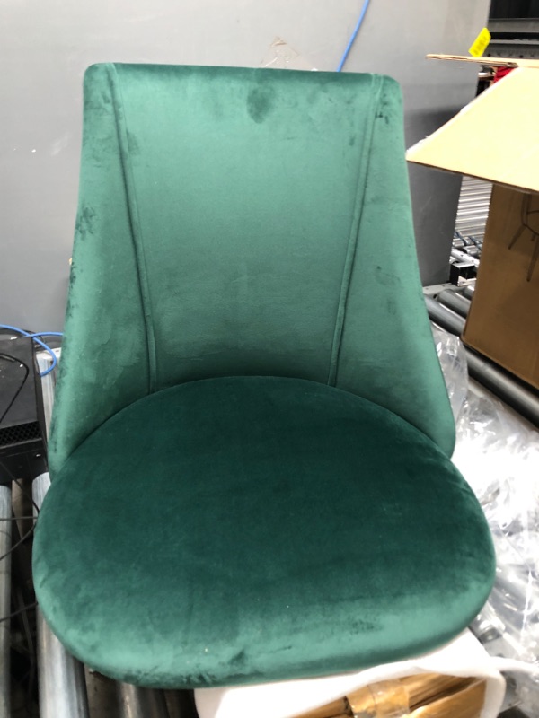 Photo 1 of  Velvet green dining chair set of 2