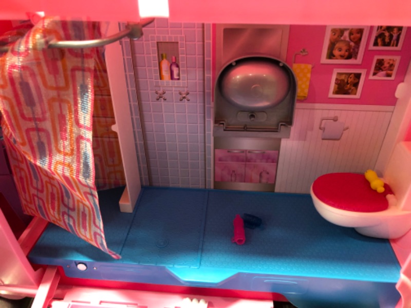 Photo 7 of Barbie Camper Playset With Barbie Accessories, Pool And Furniture, Rolling Vehicle With Campsite Transformation??? [Amazon Exclusive]