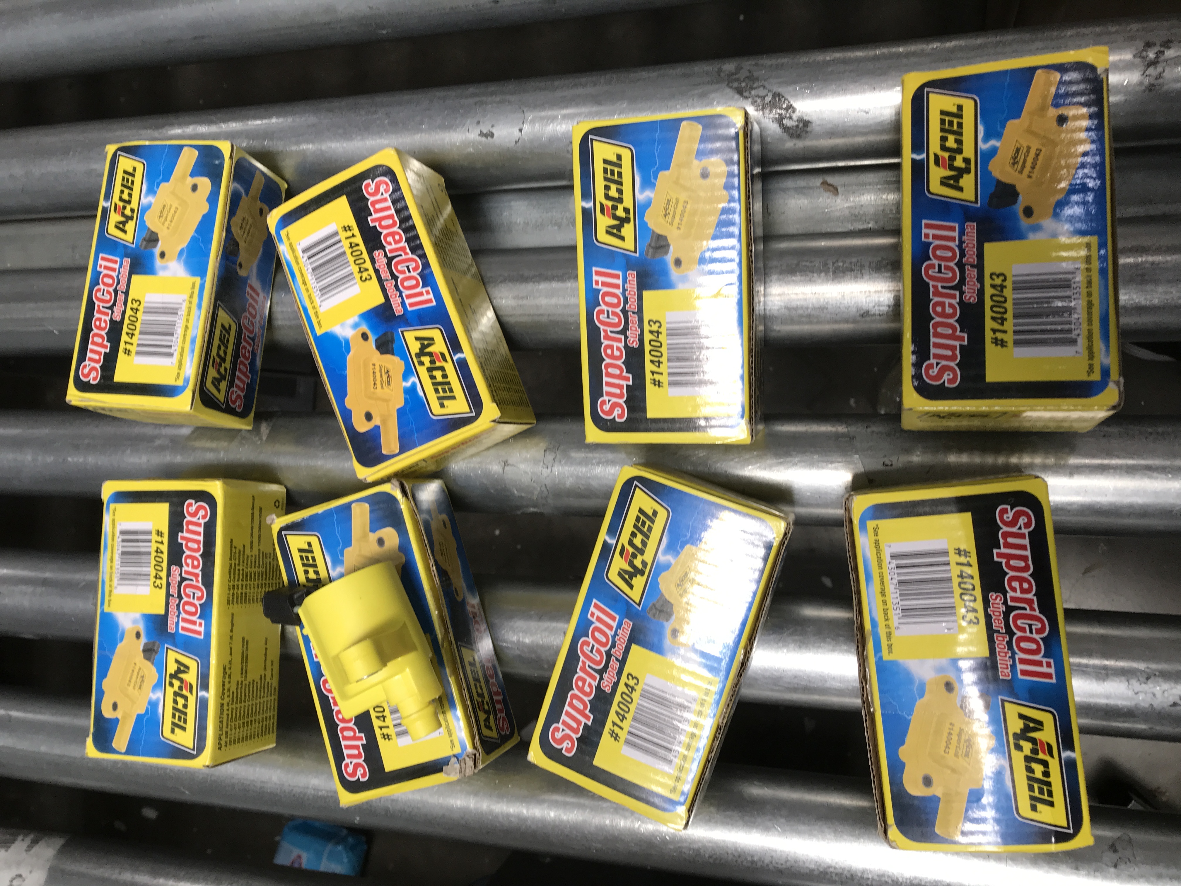 Photo 2 of ACCEL 140043-8 Ignition Coils - Supercoil GM LS2/LS3/LS7 Engines, Yellow, 8-Pack