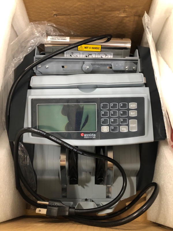 Photo 2 of Cassida 5520 UV/MG - USA Money Counter with ValuCount, UV/MG/IR Counterfeit Detection, Add and Batch Modes - Large LCD Display & Fast Counting Speed 1,300 Notes/Minute UV/MG Counterfeit Detection Detection