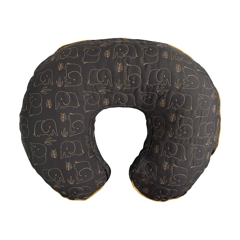 Photo 2 of Boppy Luxe Original Nursing Support, FKA Boppy Nursing Pillow, Charcoal Quilted Elephant, Breastfeeding, Bottle Feeding, and Bonding, with Soft Textured Cover and Hypoallergenic Fill, Machine Washable
