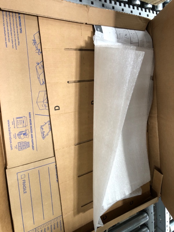 Photo 1 of Bankers Box SmoothMove Heavy-Duty Kitchen Moving Box, Dish and Glass Box Dividers, Cushion Foam, 12 x 12.25 x 18.5 Inches, Kraft, 1 Pack (7710701)