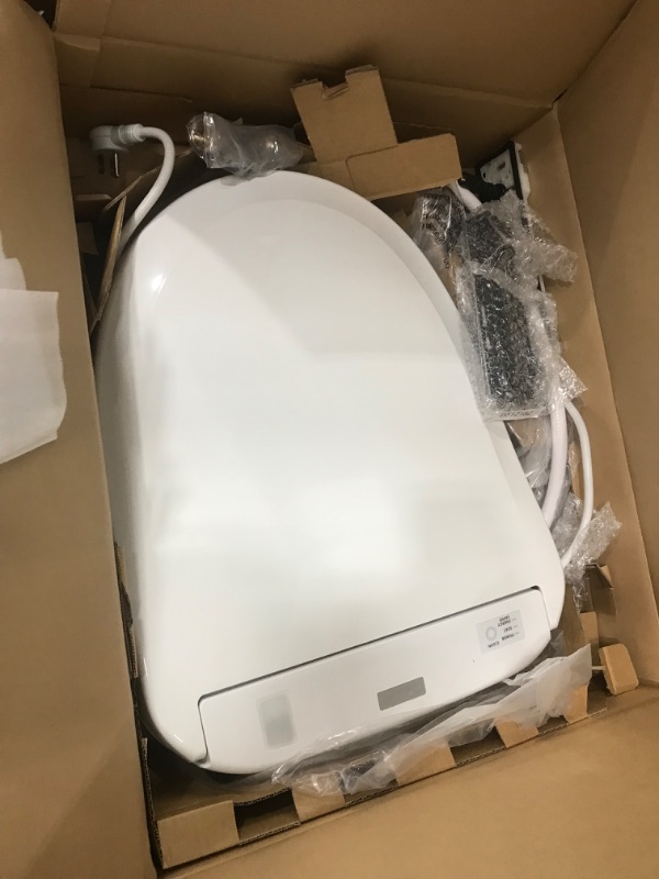 Photo 6 of **INCOMLETE TOTO SW583#01 S350E Electronic Bidet Toilet Seat, Cotton White & SW3054#01 S550E Electronic Bidet Toilet Seat with Cleansing Warm, Nightlight, Auto Open and Close Lid, Cotton White Round Cotton White Toilet Seat + Toilet Seat, SW3054#01
**MISS