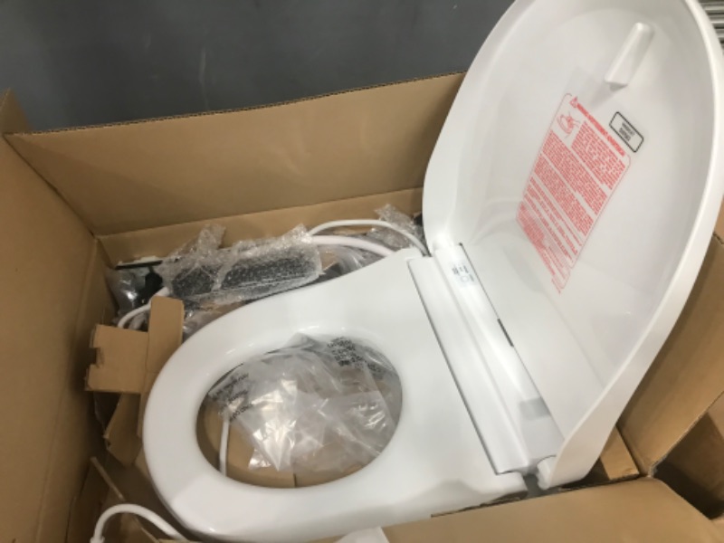 Photo 4 of **INCOMLETE TOTO SW583#01 S350E Electronic Bidet Toilet Seat, Cotton White & SW3054#01 S550E Electronic Bidet Toilet Seat with Cleansing Warm, Nightlight, Auto Open and Close Lid, Cotton White Round Cotton White Toilet Seat + Toilet Seat, SW3054#01
**MISS