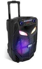 Photo 1 of Pyle Portable Bluetooth PA Speaker System-800W 12” Indoor/Outdoor Bluetooth Speaker Portable PA System-Party Lights & Universal Speaker Stand Mount Holder Heavy Duty Tripod 800 watts Speaker + Speaker Stand Mount Holder