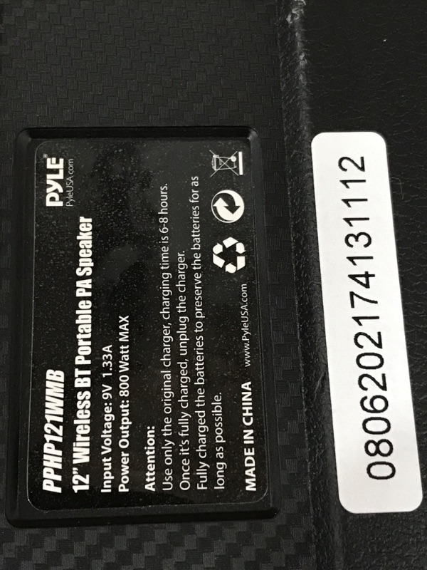 Photo 5 of Pyle Portable Bluetooth PA Speaker System-800W 12” Indoor/Outdoor Bluetooth Speaker Portable PA System-Party Lights & Universal Speaker Stand Mount Holder Heavy Duty Tripod 800 watts Speaker + Speaker Stand Mount Holder