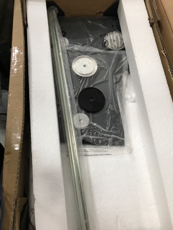 Photo 1 of Monoprice Glass Floor Speaker Stands (pair), Black Glass Floor Stand *Pieces were loose in box, unknown if anything is missing.***