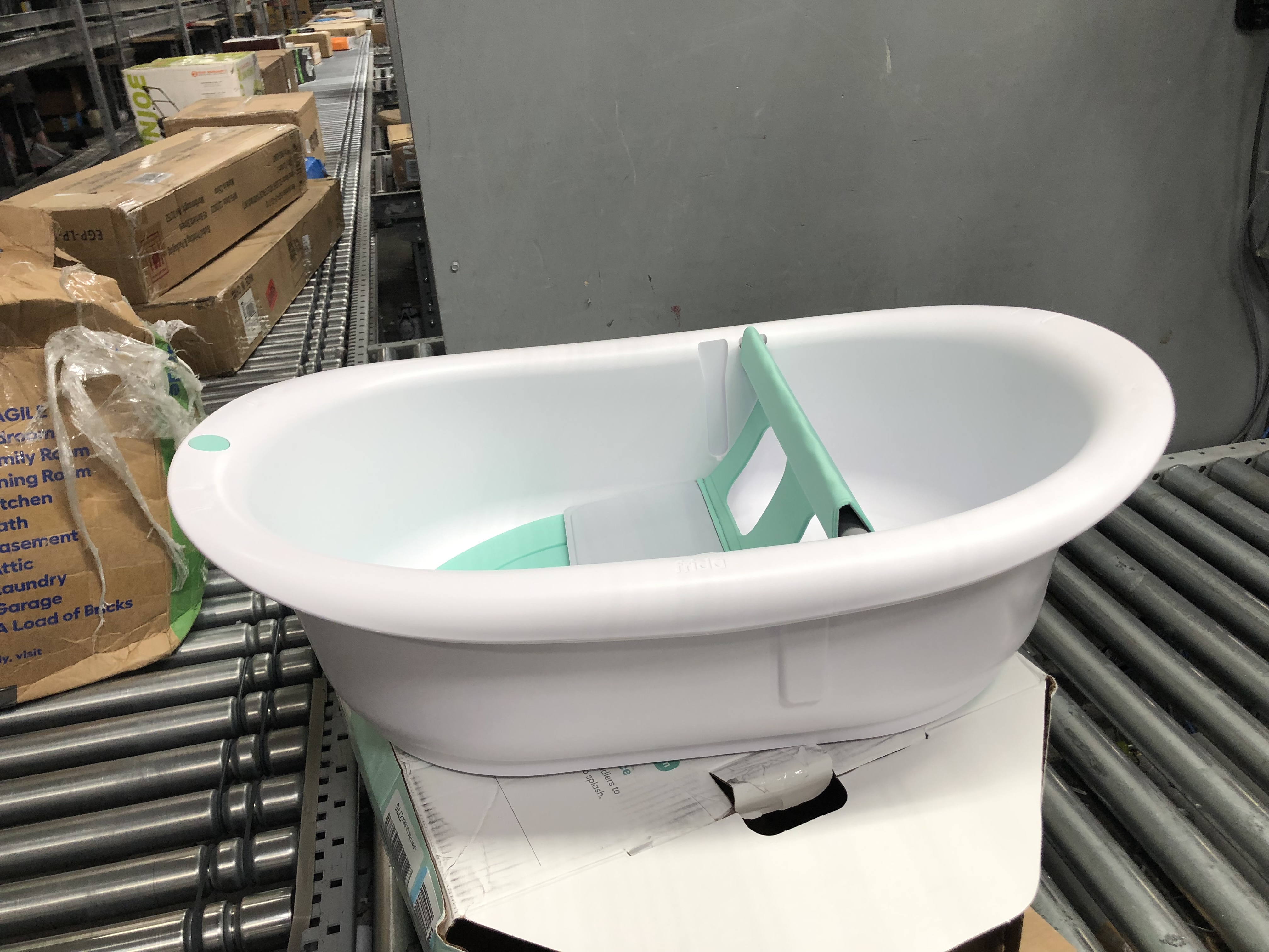 Photo 2 of 4-in-1 Grow-with-Me Bath Tub by Frida Baby Transforms Infant Bathtub to Toddler Bath Seat with Backrest for Assisted Sitting in Tub