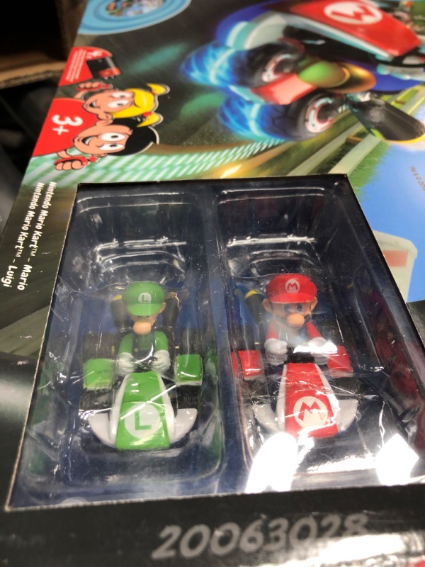 Photo 5 of Carrera First Nintendo Mario Kart Slot Car Race Track - Includes 2 Cars: Mario and Luigi and Two-Controllers - Battery-Powered Beginner Set for Kids Ages 3 Years and Up, 20063028 Mario Kart / Flippers