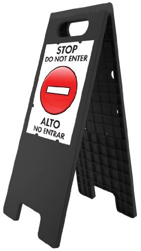 Photo 1 of Us Stamp 5694 Floor Tent Sign, Doublesided, Plastic, 10.5 in. X 25.5 in., Black
