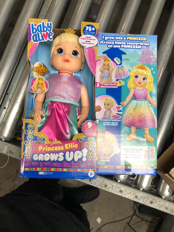 Photo 2 of Baby Alive Princess Ellie Grows up! Growing & Talking Baby Dolls Blonde Hair
