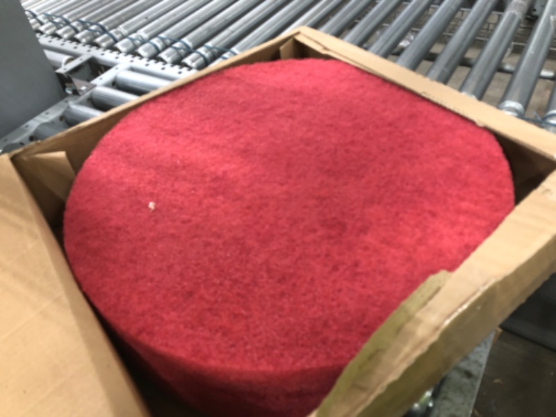 Photo 2 of 3M Buffer Floor Pad 5100, Red, 20", 5/Case, Removes Soil, Scratches, Scuff Marks, and Black Shoe Heel Marks 20" 5.0