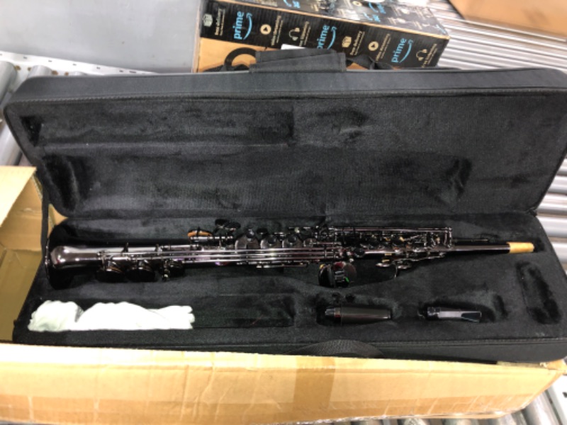 Photo 1 of Jody Blues JSS-802 Black Bb Soprano Sax Professional Level with Tuner Mouthpiece Reeds Case
