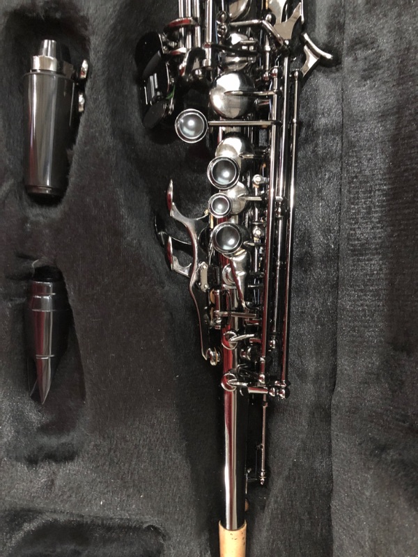 Photo 1 of Jody Blues JSS-802 Black Bb Soprano Sax Professional Level with Tuner Mouthpiece Reeds Case