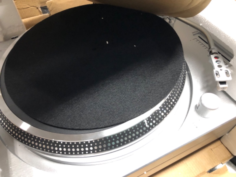 Photo 3 of Turntable for Record Player with Balanced S-Shaped Tonearm, Hydraulically Damped Lift Variable Pitch Control and Anti-Skate Lockable Control,AT3600 Magnetic Cartridge,Convert Vinyl to Digital