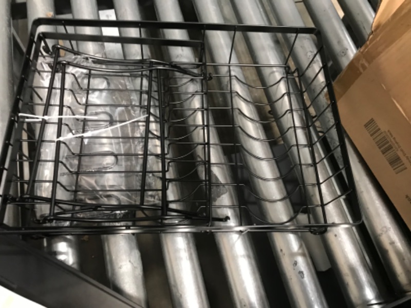 Photo 2 of 2 Tier Dish Drying Rack for Kitchen Counter, Aredy Black Metal Dish Drainers Rack with Drainboard, Large Dish Dryer with Detachable Cup Rack and Utensil Holder