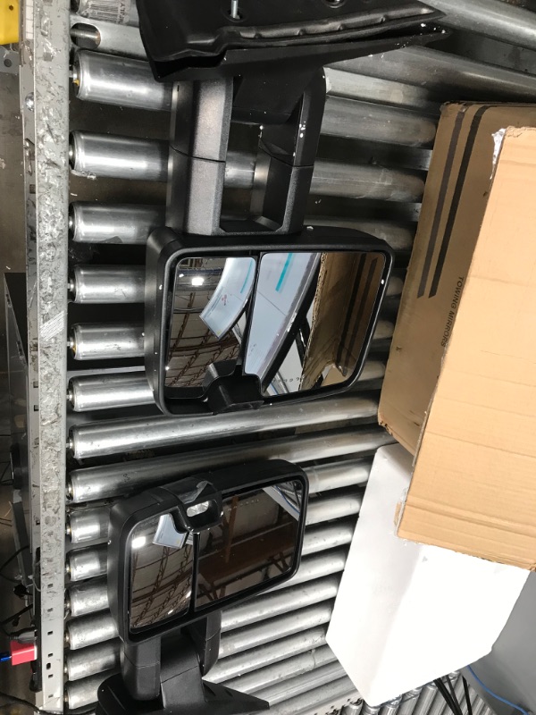 Photo 1 of Towing Mirrors Switchback Dynamic Turn Light for 2007-2013 Chevy Silverado Suburban Tahoe GMC Sierra Yukon with Running Lights Power Glass Backup Lamp Heated Set (Black-Dynamic Signal Light)