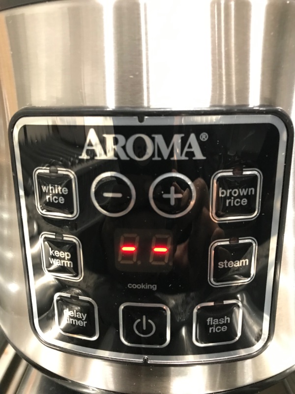 Photo 1 of Aroma Housewares ARC-914SBD Digital Cool-Touch Rice Grain Cooker and Food Steamer, Stainless, Silver, 4-Cup (Uncooked) / 8-Cup (Cooked) Basic
