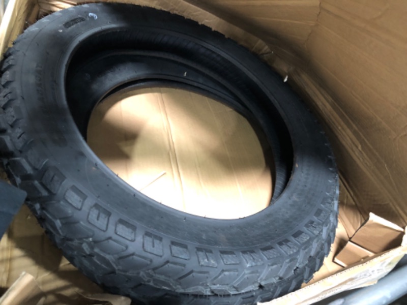 Photo 1 of 2 Sets 20" Heavy Duty E-Bike Fat Tires 20 x 4.0(102-406) and Tubes Compatible with Most 20 x 4.0 Electric Bike/Mountain Bike Tires(Black)