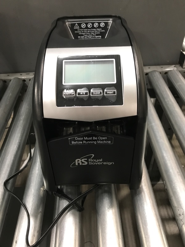 Photo 2 of Royal Sovereign 4 Row Electric Coin Counter with Patented Anti-Jam Technology & Digital Counting Display (FS-44N), Black FS-44N FS-44N