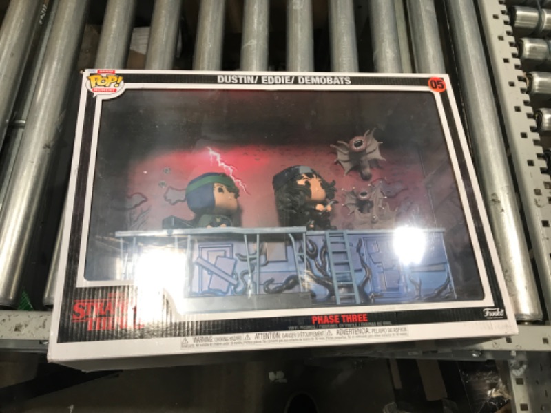 Photo 2 of ***Some of the bats are loose in the box, unknown if any pieces are missing.***
Funko Pop! Moments Deluxe: Stranger Things - Phase Three, Dustin, Eddie, Demobats