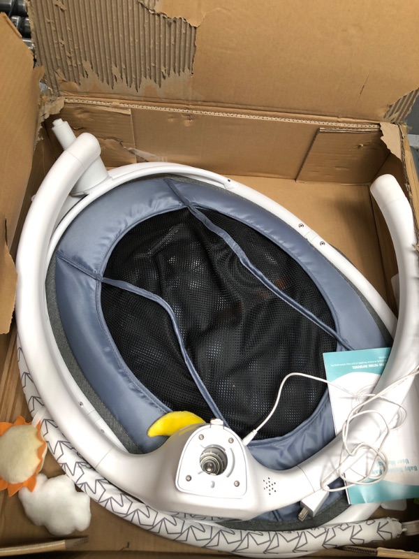 Photo 1 of Baby Swings for Infants, Bluetooth Baby Bouncer with Built-in Lullabies and Timer Function, 5 Swing Options Baby Chair for Newborn Infants to Toddler 0-9 Months, 5-20 lbs