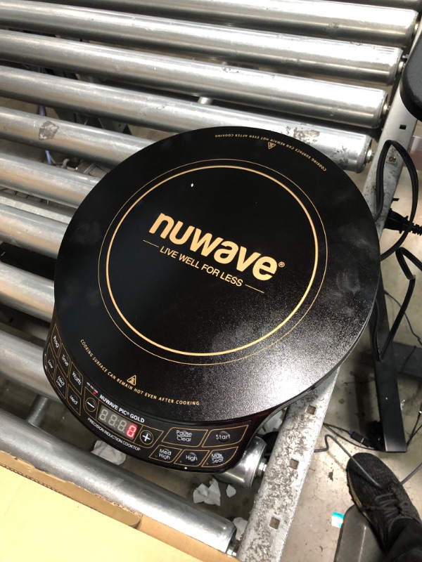 Photo 3 of ****** UNABLE TO TEST FUNCTION ********** FOR PARTS ONLY      NUWAVE Gold Precision Induction Cooktop, 900, and 1500 Watts, 12” Heat-Resistant Cooking Surface & Carrying Case for Precision Induction Cooktop, Insulated & Water Resistant Cooktop + Case