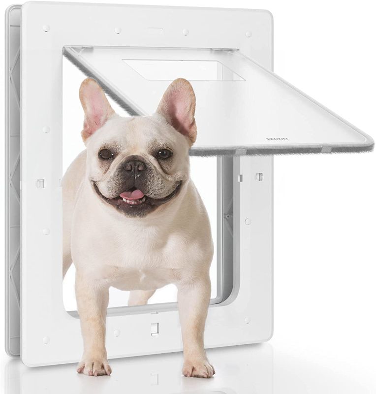 Photo 1 of  Inner Frame for Medium Dog and Pets, Easy to Install, 2-Way Locks, Durable Frame Doggy Door for Door, Screen & Wall, White Doggie Door, Medium