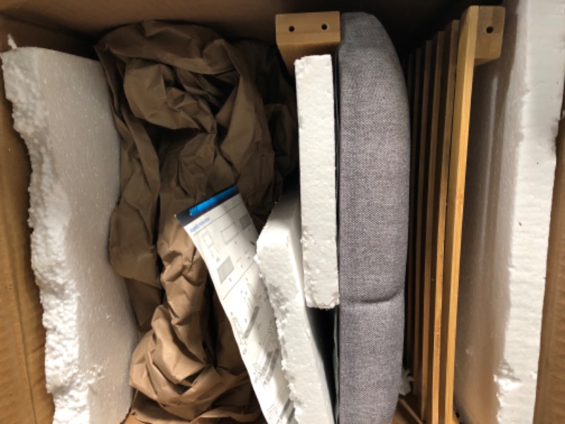 Photo 1 of SereneLife 2 in 1 Bamboo Shoe Rack Bench with Storage and Cushion Seat, 3 Tier Small Organizer Wooden Furniture, for Entryway, Hallway, Living Room, Bathroom, Garage, Bedroom, Indoor and Outdoor Use