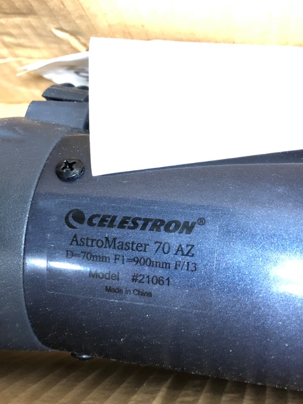 Photo 3 of Celestron - AstroMaster 70AZ Telescope - Refractor Telescope - Fully Coated Glass Optics - Adjustable Height Tripod – Bonus Astronomy Software Package & AstroMaster Telescope Accessory Kit