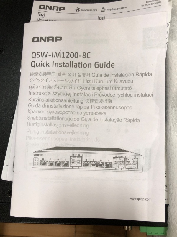 Photo 4 of QNAP 12-Port 10GbE Managed Network Switch (QSW-IM1200-8C-US). Industrial-Grade Fanless, Layer 2, Web Management