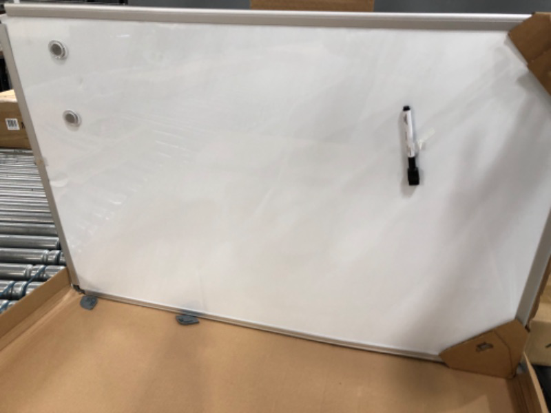Photo 1 of Quartet Magnetic Whiteboard, 2' x 3' White Boards, Dry Erase Board Includes One Quartet dry erase marker & Marker Tray, Home Office Accessories, Euro Style Aluminum Frame (UKTE2436-ECR)