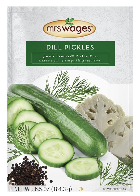 Photo 2 of 
Mrs. Wages Quick Process Dill Pickle Mix for Fresh Pickling Cucumbers, 6.5 Oz (Pack of 6)