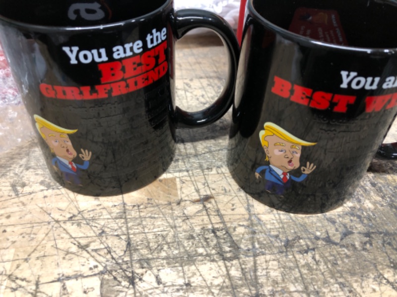 Photo 3 of  2 PACK -12oz Color-Changing Funny Coffee Mug - Top Trump Merchandise - Best Birthday Gifts for Women Who Have Everything, Unique Wedding Gift Ideas for Wife, Cool Bride & Anniversary Presents for Her Wife (12oz) Ceramic