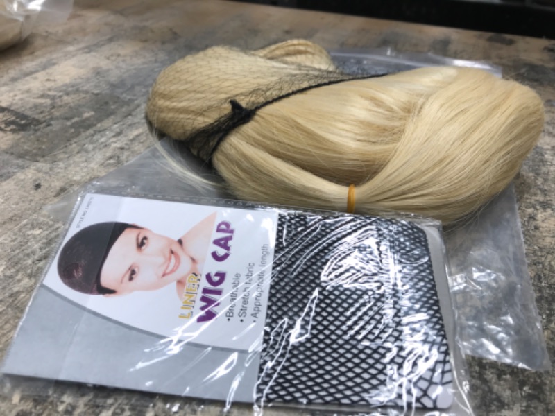 Photo 2 of 12'' Blond Wig With Wig Cap 