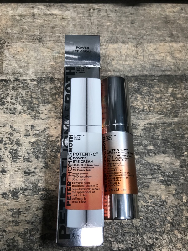 Photo 2 of Peter Thomas Roth | Potent-C Power Eye Cream | Brightening Vitamin C Eye Cream for Dark Circles, Puffiness and Crow's Feet, 0.5 Fl Oz