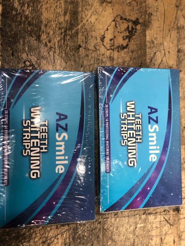 Photo 2 of AZ Smile Teeth Whitening Strips,28 Non-Sensitive White Strips, Peroxide Free Whitening Strips Teeth Whitener for Tooth Whitening,Helps Remove Smoking Coffee Soda Wine Stain,28 Tooth Whitener Strips 2 PACK 