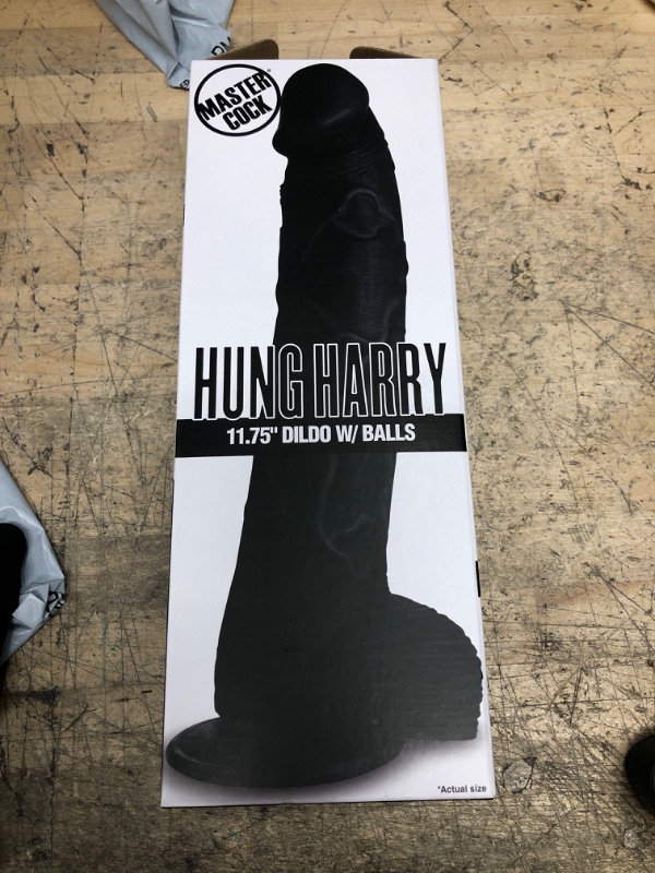 Photo 1 of *Black Mc Hung Harry Dildo W/balls 11.75 Light - Huge Dildos
