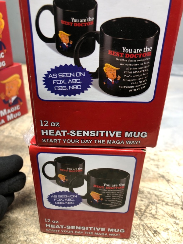 Photo 1 of 2 Pack Bundle Funny Trump Color-Changing Coffee Mug 12oz - Top 2024 MAGA Merchandise - Best Gifts for Doctor, Cool Nurse Christmas Ideas, Stocking Stuffers, White Elephant Gags & Men and Women Gift Doctor (12oz) Color-Changing