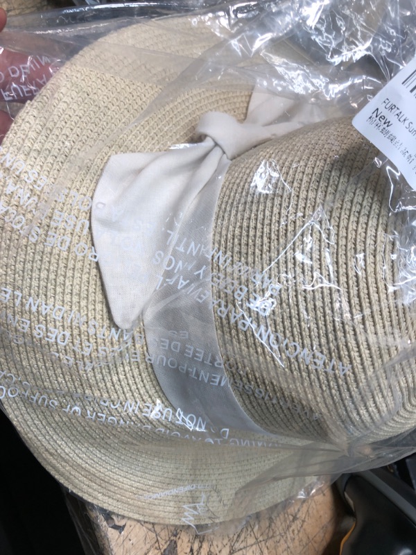 Photo 2 of FURTALK Sun Hats for Women Wide Brim Straw Hat Beach Hat Medium 