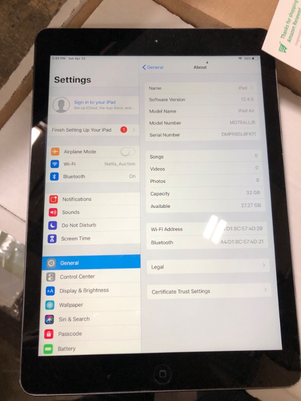 Photo 2 of Apple iPad Air (1st Gen) Tablet - 32GB