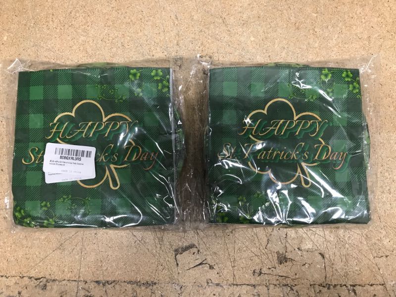 Photo 2 of 2-Pack EXTICK 40Pcs St. Patrick's day Party Supplies include 20 plates 20 napkins for the Saint patrick's birthday party decoration GREEN3